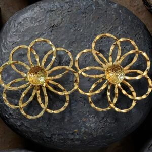 Anti-Tarnish 18k Gold plated Jewellery - Uniquely hand crafted pearl infused dangler earrings - BRGP-ER-013